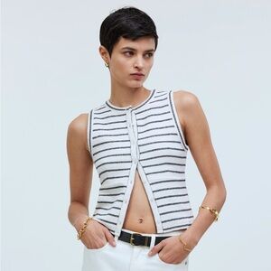 Madewell Split-Crewneck Cardigan Tank sz S NP837